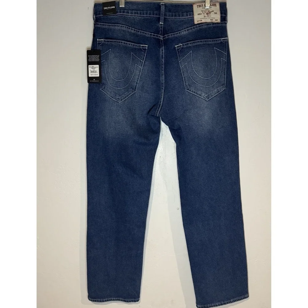 True Religion Jeans Bobby Relaxed Baggy Denim Blue Men Size W32 L32 NWT